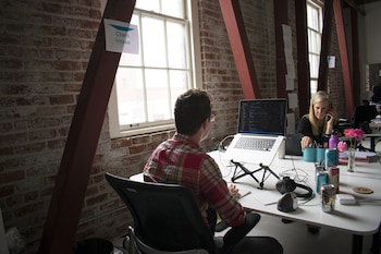 Una sesión de trabajo entre