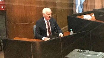 Nicolás Ciccone durante el juicio