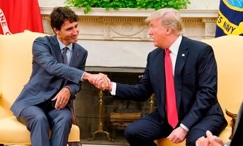 Trump y Trudeau en el
