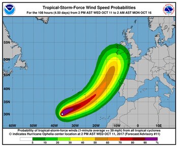 Ofelia se transformó en el