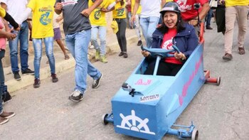 Carmen Meléndez en una “carrucha”