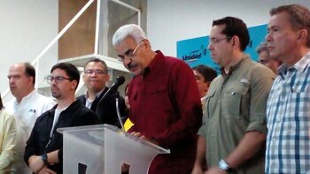 Ángel Oropeza, portavoz del MUD,