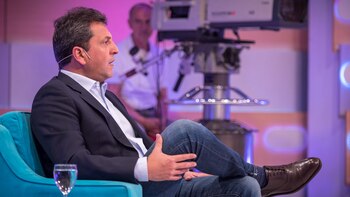 Sergio Massa en la televisión.