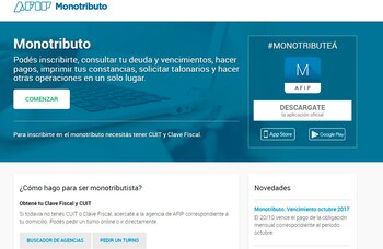 Página especial de la AFIP