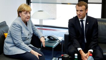 Angela Merkel y Emmanuel Macron