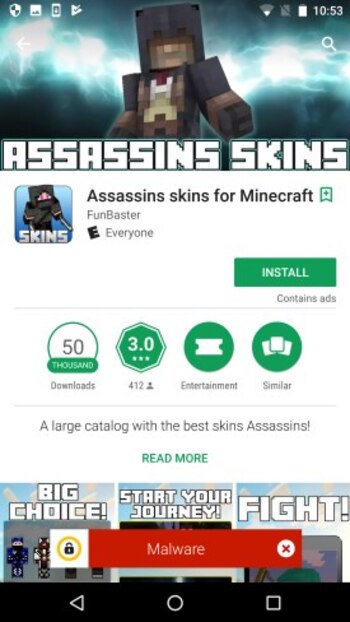 Una de las apps maliciosas