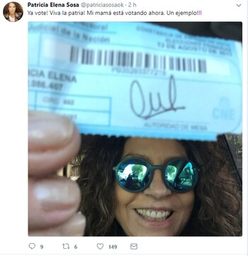 El voto de Patricia Sosa