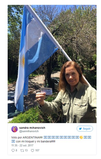 El voto de Sandra Mihanovich