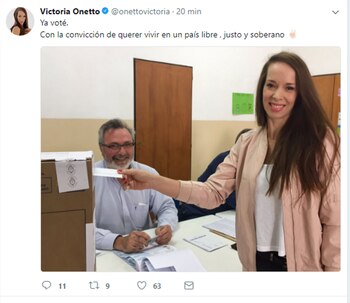 El voto de Victoria Onetto