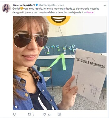 El voto de Ximena Capristo