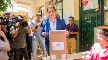 Sergio Uñac fue uno de los pocos gobernadores peronistas que festejaron el domingo