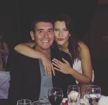 Con su padre, Miguel Ángel