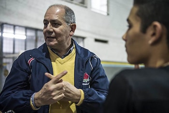 Daniel Juárez en pleno entrenamiento