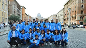 El equipo en pleno, en