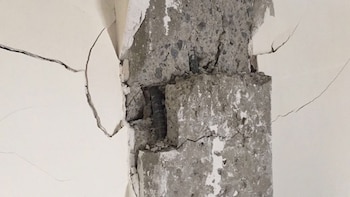 Los daños en la casa de Carmen, que ya es inevitable.