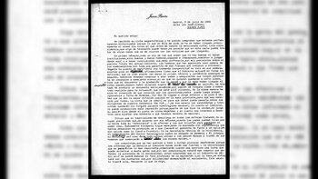 La carta que se analiza