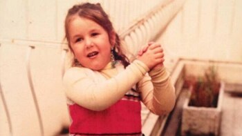 Malena Guinzburg en su infancia