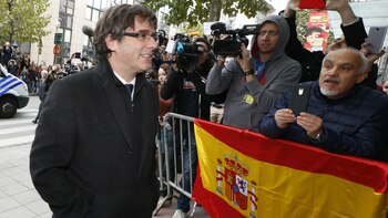 Puigdemont a poco de llegar