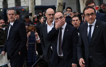 Miembros destituidos del gobierno catalán,