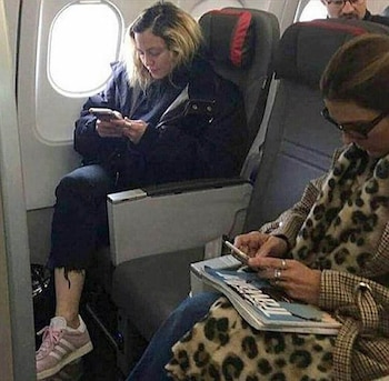 Madonna en un vuelo de