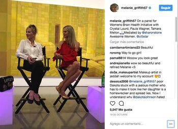 Melanie en la charla de