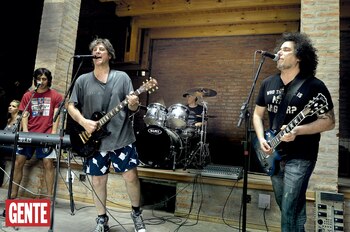 Amado Boudou y Andrés Calamaro