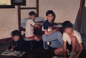 Sebastián y sus compañeros en