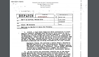 Entre los documentos desclasificados sobre