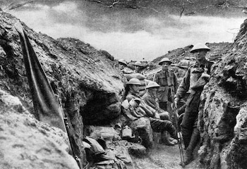 Una trinchera británica en Morlancourt, Francia (Hulton Archive/Getty Images)
