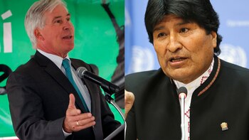 Peter Brenan y Evo Morales