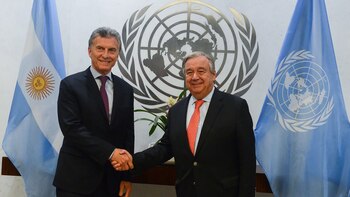 Mauricio Macri y Antonio Guterres