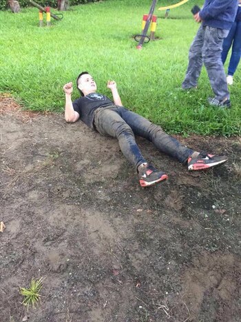 Unos de los jóvenes asistente