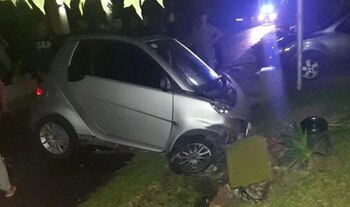 Tras la persecución, el auto