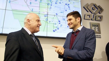 El gobernador Miguel Lifschitz junto