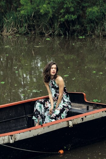 Vestido con estampa de flores