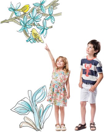 Paz: vestido con estampa de flamencos