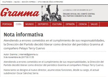 El breve texto publicado en