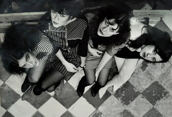 María Gabriela Epumer en tiempos de Rouge junto a Claudia Sinesi, Ana Croti y Andrea Álvarez. (Foto: Andrea Álvarez)