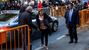 Carme Forcadell, llegando a declarar