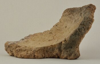 Un fragmento de las vasijas.