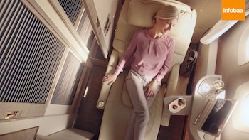 Un avión de Emirates por