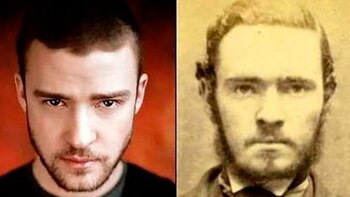 Justin Timberlake y su particular parecido con una famoso ladrón del Viejo Oeste