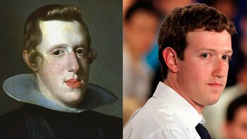 Mark Zuckerberg, el creador de Facebook, tiene varias similitudes con el Rey Felipe IV de España
