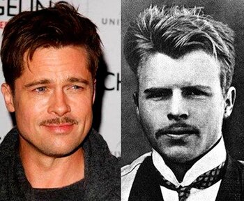 Brad Pitt parece el gemelo de Hermann Rorschach, un famoso psiquiatra y psicoanalista suizo