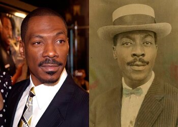 Eddie Murphy con este hombre de varias décadas atrás cuyo parecido es asombroso