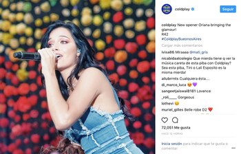 El saludo de Colplay a