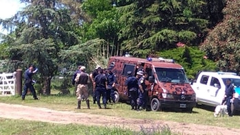 Uno de los allanamientos por