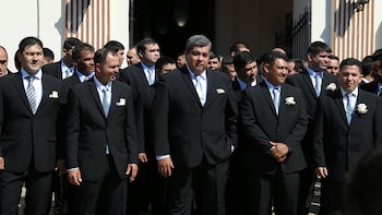 Los novios esperaban la llegada