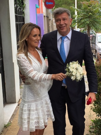 La pareja se casó en