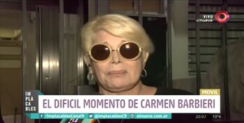 Carmen, emocionada durante una nota